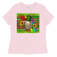 Bubblegum Pink st patricks sheep sunflowers rainbow serape leopard glitter Ladies Tee - Artiststas