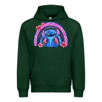 Forest Green stitch rainbow Urban Hoodie - Zillion Design Studio