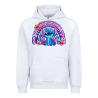 White stitch rainbow Urban Hoodie - Zillion Design Studio