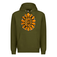 Army Green orange gemstone Premium Hoodie - RanaPortraitStore