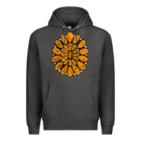 Charcoal Heather orange gemstone Premium Hoodie - RanaPortraitStore