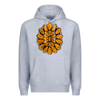 Heather Grey orange gemstone Premium Hoodie - RanaPortraitStore
