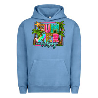 Pigment Pebble Blue summer vibes Urban Hoodie - Zillion Design Studio