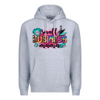 Heather Grey small business mama Premium Hoodie - Zillion Design Studio