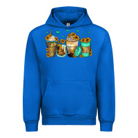 Cobalt sunflowers coffee cups Urban Hoodie - Zillion Design Studio
