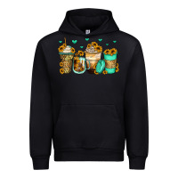 Foreset Green sunflowers coffee cups Urban Hoodie - Zillion Design Studio