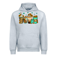 Heather Grey sunflowers coffee cups Urban Hoodie - Zillion Design Studio