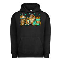 Pigment Black sunflowers coffee cups Urban Hoodie - Zillion Design Studio