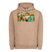 Pigment Burro sunflowers coffee cups Urban Hoodie - Zillion Design Studio