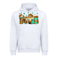 White sunflowers coffee cups Urban Hoodie - Zillion Design Studio