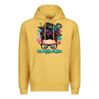 Antique Gold small business messy bun Premium Hoodie - Zillion Design Studio