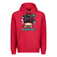 Cardinal small business messy bun Premium Hoodie - Zillion Design Studio