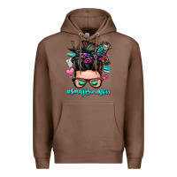 Chestnut small business messy bun Premium Hoodie - Zillion Design Studio