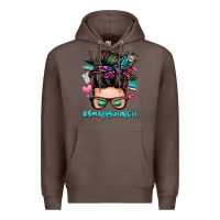 Coffee small business messy bun Premium Hoodie - Zillion Design Studio