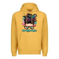 Mustard small business messy bun Premium Hoodie - Zillion Design Studio