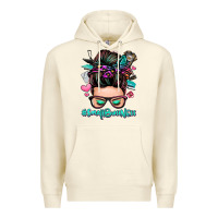 Sandshell small business messy bun Premium Hoodie - Zillion Design Studio