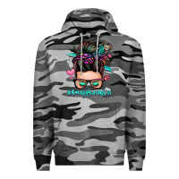 Slate Camo small business messy bun Premium Hoodie - Zillion Design Studio