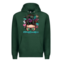 Sports Green small business messy bun Premium Hoodie - Zillion Design Studio