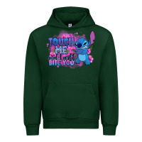 Forest Green touch me and i will bite you stitch Urban Hoodie - Zillion Design Studio