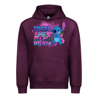 Mauve Wine touch me and i will bite you stitch Urban Hoodie - Zillion Design Studio