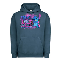 Pigment Midnight Navy touch me and i will bite you stitch Urban Hoodie - Zillion Design Studio