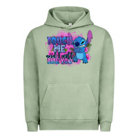 Pigment Oil Green touch me and i will bite you stitch Urban Hoodie - Zillion Design Studio