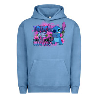 Pigment Pebble Blue touch me and i will bite you stitch Urban Hoodie - Zillion Design Studio