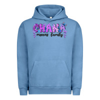 Pigment Pebble Blue ohana means family with stitch Urban Hoodie - texasbilliewilder