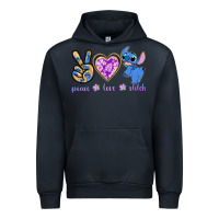 Navy peace love stitch Urban Hoodie - texasbilliewilder