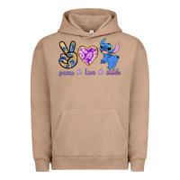 Pigment Burro peace love stitch Urban Hoodie - texasbilliewilder