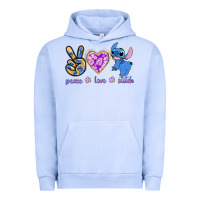 Pigment Grape Ice peace love stitch Urban Hoodie - texasbilliewilder