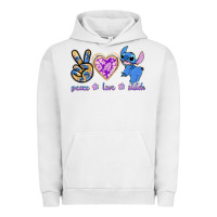 Pigment Lunar Rock peace love stitch Urban Hoodie - texasbilliewilder