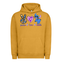 Pigment Peanut Butter peace love stitch Urban Hoodie - texasbilliewilder