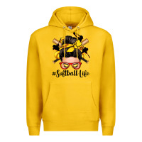 Lemon softball life messy bun Premium Hoodie - Zillion Design Studio