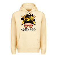 Pina Colada softball life messy bun Premium Hoodie - Zillion Design Studio