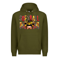 Army Green softball mom messy bun Premium Hoodie - Zillion Design Studio