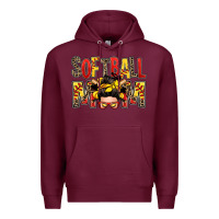 Burgundy softball mom messy bun Premium Hoodie - Zillion Design Studio