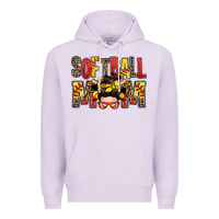 Lilac softball mom messy bun Premium Hoodie - Zillion Design Studio