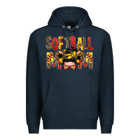 Navy softball mom messy bun Premium Hoodie - Zillion Design Studio