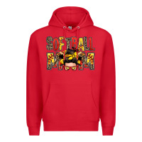Red softball mom messy bun Premium Hoodie - Zillion Design Studio