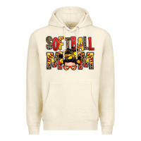 Sandshell softball mom messy bun Premium Hoodie - Zillion Design Studio