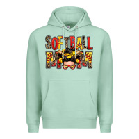 Seafoam softball mom messy bun Premium Hoodie - Zillion Design Studio