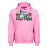 Fuchsia Pink turtle coffee cups Urban Hoodie - Zillion Design Studio