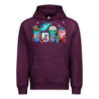 Mauve Wine turtle coffee cups Urban Hoodie - Zillion Design Studio