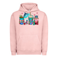 Pigment Salmon turtle coffee cups Urban Hoodie - Zillion Design Studio