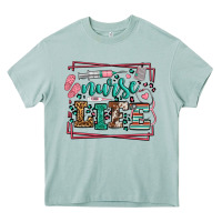 Arona Nurse life leopard frame Heavy Core Tee - LillyAllenDesigns