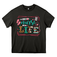 Asphalt Nurse life leopard frame Heavy Core Tee - LillyAllenDesigns