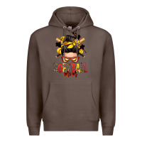 Coffee softball mom messy bun Premium Hoodie - Zillion Design Studio