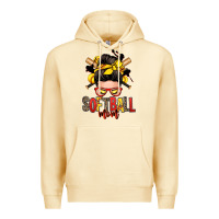 Softball Mom Messy Bun Premium Hoodie | Teevron