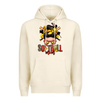 Tofu softball mom messy bun Premium Hoodie - Zillion Design Studio
